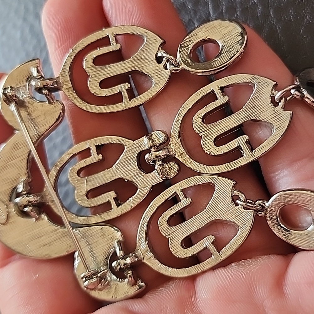 Vtg Kramer Silver Statement Brooch - image 7